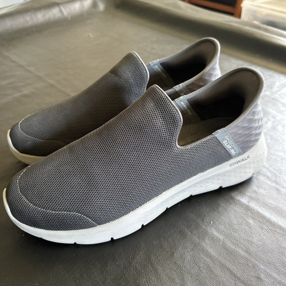 Skechers Slip Ins Go Walk Men's Size 13 Shoes Gray Comfort Walking Sneakers 690